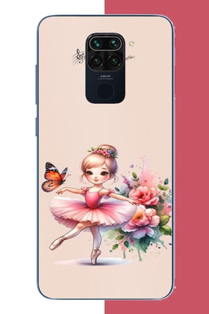 Redmi Note 9 Uyumlu minik balerin2 Baskılı Silikon Kılıf