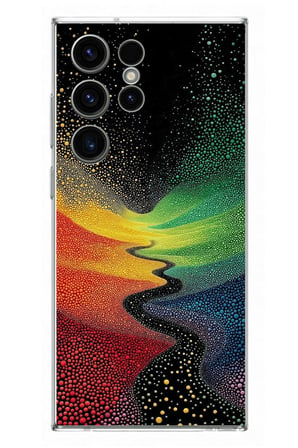 Samsung Galaxy S23 Ultra Uyumlu Renkli Yollar Baskılı Silikon Kılıf