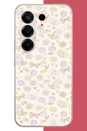 Tecno Camon 50 Uyumlu lale fiyonklu pattern Baskılı Silikon Kılıf