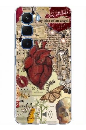 Infinix Hot 60 - Hot 60i Uyumlu Vampire Diaries Vintage Baskılı Silikon Kılıf
