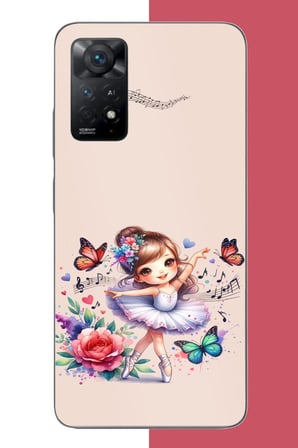 Redmi Note 11E Uyumlu minik balerin3 Baskılı Silikon Kılıf