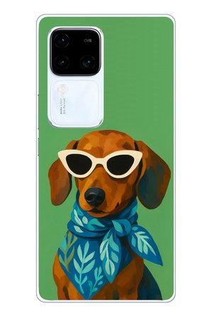 Vivo V30 Uyumlu Cool Dachshund Köpek Baskılı Silikon Kılıf