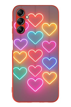 Samsung Galaxy A14 Uyumlu Neon Kalpler Baskılı Silikon Kılıf