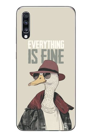 Samsung Galaxy A70 Uyumlu Everything is fine Baskılı Silikon Kılıf
