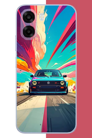 Oppo A6T-A6X Uyumlu Renkli Yolda Hız Baskılı Silikon Kılıf
