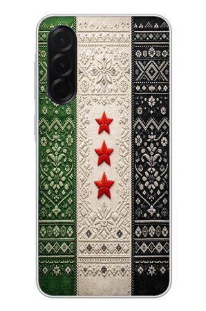 Samsung Galaxy A36 Uyumlu Suriye Bayrağı Dokuma Baskılı Silikon Kılıf