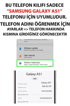 Samsung Galaxy A51 Uyumlu Türk Sembolü Kurt ve Bayrak Desenli Baskılı Silikon Kılıf