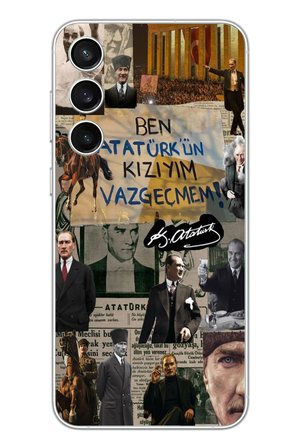 Samsung Galaxy S23 Fe Uyumlu Ben Atatürk Kızıyım Baskılı Silikon Kılıf