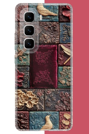 Infinix GT 50 Pro Uyumlu kumaş blok Baskılı Silikon Kılıf