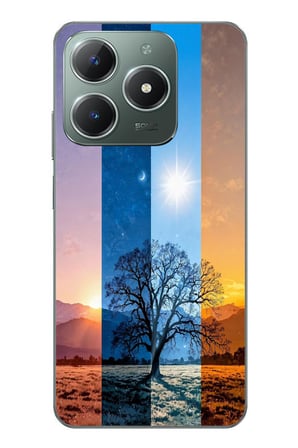 Realme C61 Uyumlu Gündoğumu Mevsimi Baskılı Silikon Kılıf