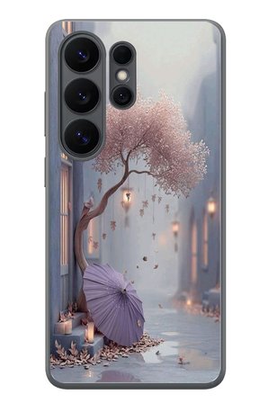 Samsung Galaxy S26 Ultra Uyumlu Mor Lamba Altı Baskılı Silikon Kılıf