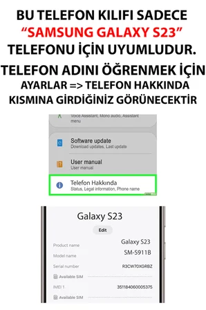 Samsung Galaxy S23 Uyumlu iraz, Kırmızı Kurdele ve Kalp Baskılı Silikon Kılıf