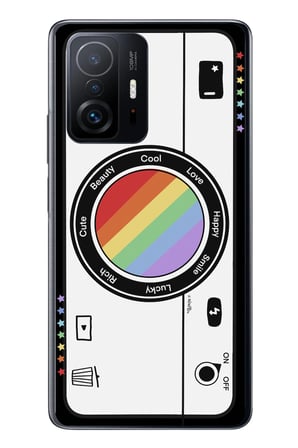 Xiaomi Mi 11 T-11 T Pro Uyumlu Gökkuşaklı Makine Baskılı Silikon Kılıf