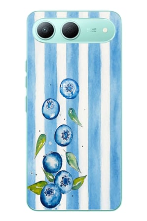 Tecno Spark 40 5G Uyumlu Yaban Mersinleri Baskılı Silikon Kılıf
