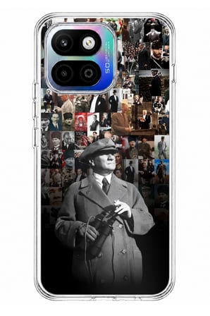 General Mobile GM 26 One 5G Uyumlu Atatürk Portre Kolaj Baskılı Silikon Kılıf