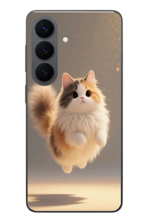 Samsung Galaxy S26 Uyumlu Zıplayan Kedi Baskılı Silikon Kılıf
