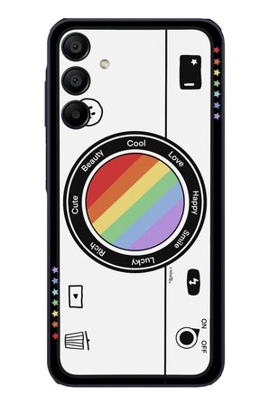 Samsung Galaxy A15 Uyumlu Gökkuşaklı Makine Baskılı Silikon Kılıf