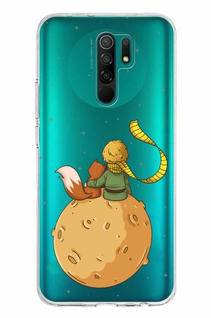 Redmi 9 Uyumlu Küçük Prens Gezegen Boa Tasarımlı Baskılı Silikon Kılıf