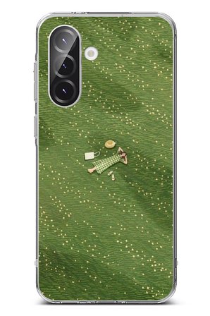 Samsung Galaxy A56 Uyumlu Zamanı Durduran Yeşil Papatya Düşleri Baskılı Silikon Kılıf