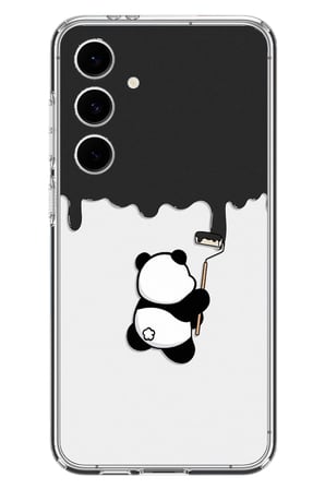 Samsung Galaxy S24 FE Uyumlu Boyacı Panda Baskılı Silikon Kılıf