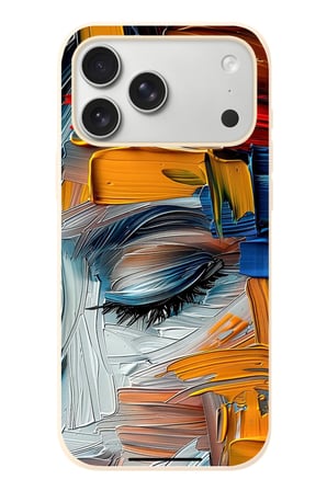 İphone 17 Pro Max Uyumlu Göz Boyama Fırçaları Baskılı Silikon Kılıf