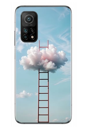 Xiaomi Mi 10 T Uyumlu Buluta Çıkan Merdiven Baskılı Silikon Kılıf