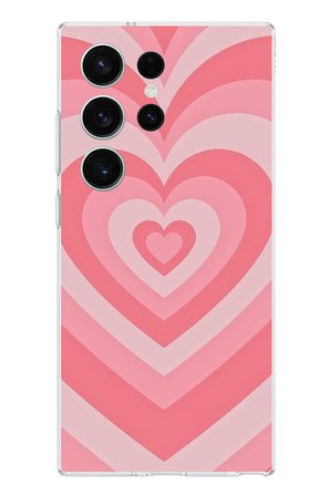 Samsung Galaxy S26 Ultra Uyumlu Pembe Kalpler Baskılı Silikon Kılıf