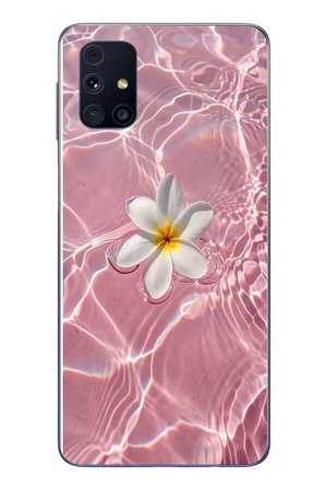 Samsung Galaxy M31s Uyumlu Dalgalı Papatya Baskılı Silikon Kılıf