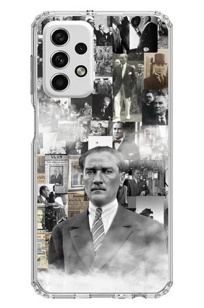 Samsung Galaxy A73 Uyumlu Mustafa Kemal Atatürk Kolaj Baskılı Silikon Kılıf