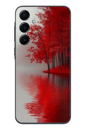 Samsung Galaxy A55 Uyumlu Sonbahar Gölü Baskılı Silikon Kılıf