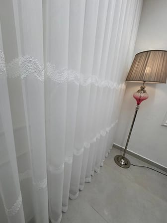 NİVEMESHOME PERLİNA 101 EKRU  1/2,5  PİLELİ TÜL PERDE APM