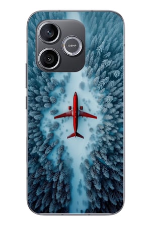 Honor 600 Uyumlu Kış Ortasında Uçak Baskılı Silikon Kılıf
