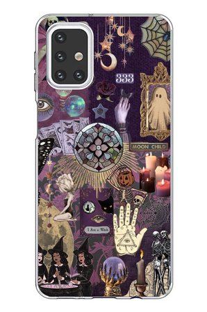 Samsung Galaxy M31s Uyumlu Hallowen Cadılar Astroloji Baskılı Silikon Kılıf