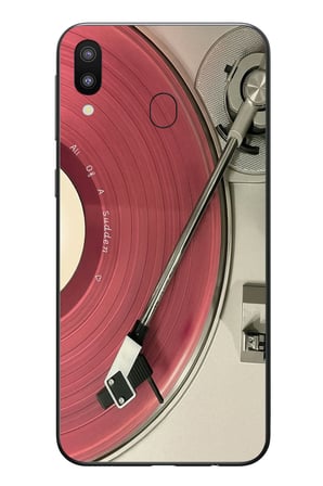 Samsung Galaxy M20 Uyumlu Pembe Plak Baskılı Silikon Kılıf