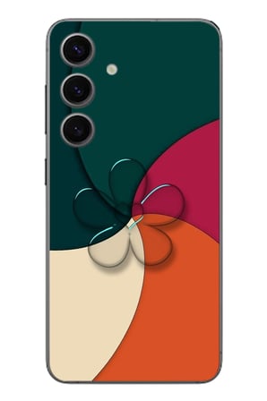 Samsung Galaxy S24 Uyumlu Modern Yonca Renkleri Baskılı Silikon Kılıf