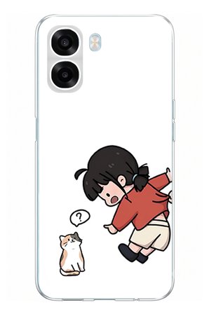 Oppo A6T - A6X Uyumlu Zorla Çekiştirilen Sevgili - Çift Kombini Baskılı Silikon Kılıf