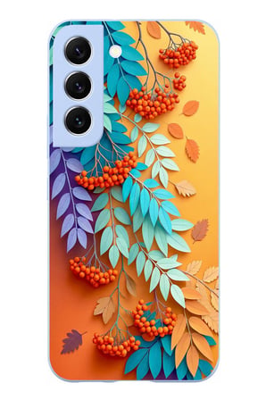 Samsung Galaxy S22 Uyumlu Pastoral Çicekler Baskılı Silikon Kılıf