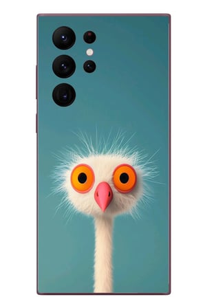 Samsung Galaxy S22 Ultra Uyumlu Şaşkın Hayvan Baskılı Silikon Kılıf