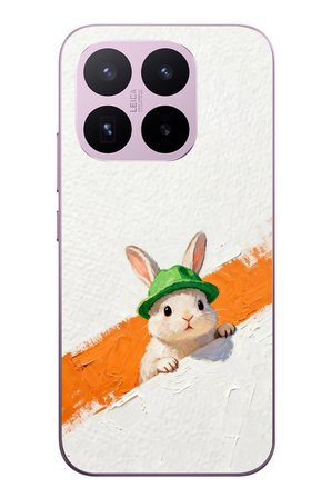 Xiaomi 17T
 Uyumlu Yeşil Şapkalı Tavşan Baskılı Silikon Kılıf
