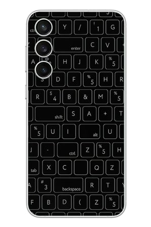 Samsung Galaxy S23 Fe Uyumlu Klavye Tuşları Baskılı Silikon Kılıf