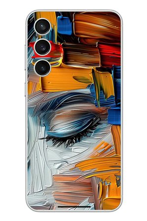 Samsung Galaxy S23 Fe Uyumlu Göz Boyama Fırçaları Baskılı Silikon Kılıf