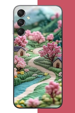 Samsung Galaxy A24 Uyumlu nakışlı köy Baskılı Silikon Kılıf