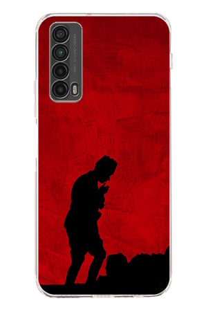 Huawei P Smart 2021 Uyumlu Gölge ve Siluet Detaylı Atatürk Baskılı Silikon Kılıf
