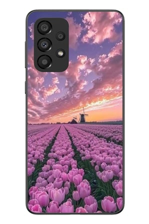 Samsung Galaxy A33 Uyumlu Lale Bahçesi Baskılı Silikon Kılıf