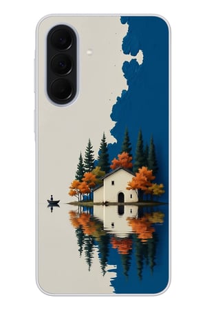 Samsung Galaxy A37 Uyumlu Sonbahar Evi Baskılı Silikon Kılıf