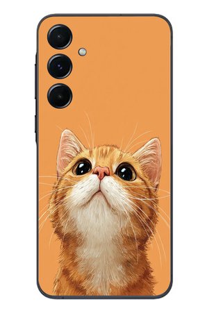 Samsung Galaxy A55 Uyumlu Masum Kedi Baskılı Silikon Kılıf