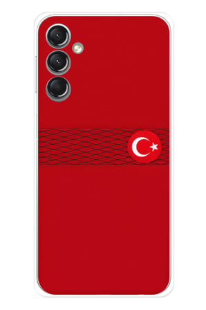 Samsung Galaxy A24 Uyumlu Türk Milli Takım Izgara Desenli Forma Baskılı Silikon Kılıf