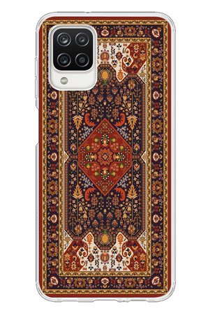 Samsung Galaxy A12 Uyumlu Anadolu Motif Halısı Baskılı Silikon Kılıf