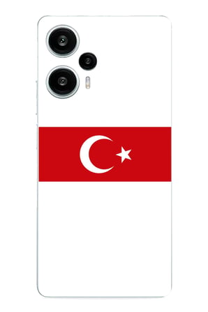 POCO F5 Uyumlu Türk Milli Takım Beyaz Forma Baskılı Silikon Kılıf