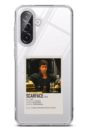 Samsung Galaxy A56 Uyumlu Scarface Mini Poster Tasarımlı Baskılı Silikon Kılıf